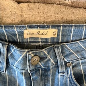 Unpublished Light Blue Striped Women's Jeans